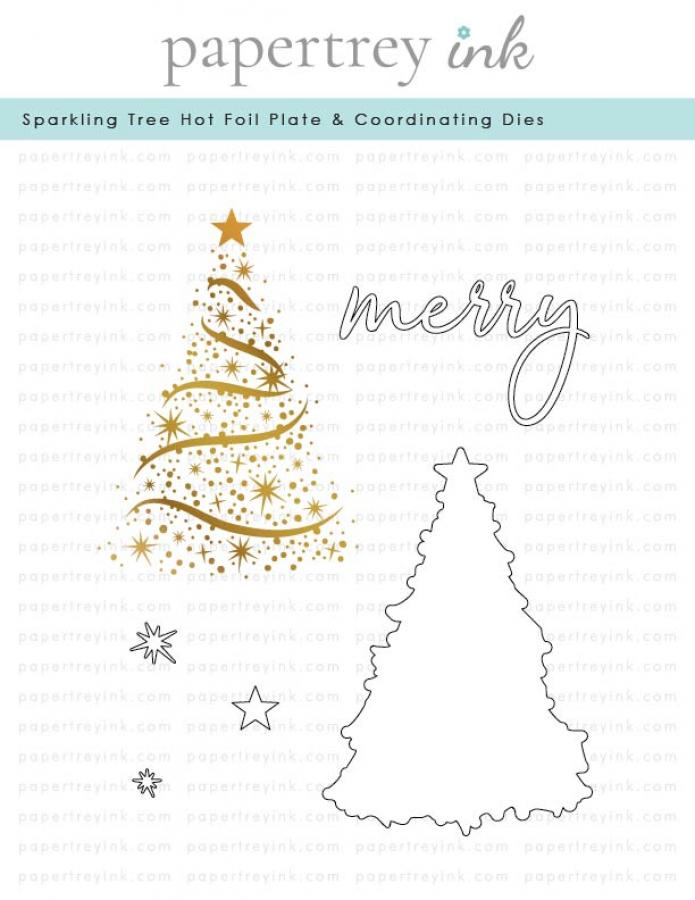 Sparkling Tree Hot Foil Plate + Coordinating Die