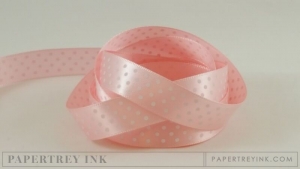 Sweet Blush 5/8" Satin Dots Ribbon (5 yards)