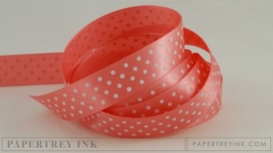 Berry Sorbet 5/8" Satin Dots Ribbon (5 yards)