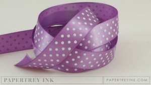 Plum Pudding 5/8" Satin Dots Ribbon (5 yards)