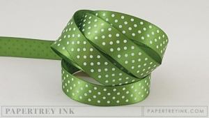 New Leaf 5/8" Satin Dots Ribbon (5 yards)