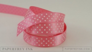 Hibiscus Burst 5/8" Satin Dots Ribbon (5 yards)