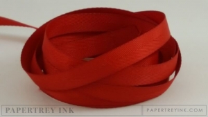 Pure Poppy 3/8" Twill Tape Ribbon (5 yards)