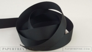 True Black 5/8" Grosgrain Ribbon (5 yards)