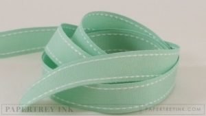 Aqua Mist 5/8" Saddle Stitch Ribbon (5 yards)