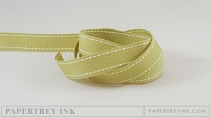 Spring Moss 5/8" Saddle Stitch Ribbon (5 yards)