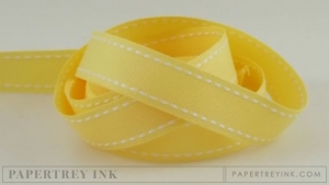 Lemon Tart 5/8" Saddle Stitch Ribbon (5 yards)