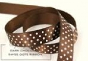 Dark Chocolate 5/8" Saddle Stitch Ribbon (5 yards)