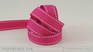 Raspberry Fizz 5/8" Saddle Stitch Ribbon (5 yards)