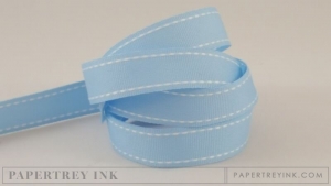 Spring Rain 5/8" Saddle Stitch Ribbon (5 yards)