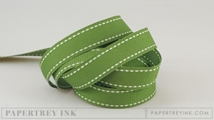 New Leaf 5/8" Saddle Stitch Ribbon (5 yards)