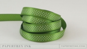 New Leaf 3/8" Bitty Dot Satin Ribbon (5 yards)