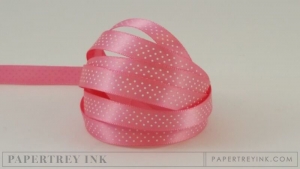 Hibiscus Burst 3/8" Bitty Dot Satin Ribbon (5 yards)