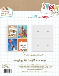 Simple Stories Sn@p! - (1) 6X8 Pocket Pages for 6X8 Binders 10/Pkg