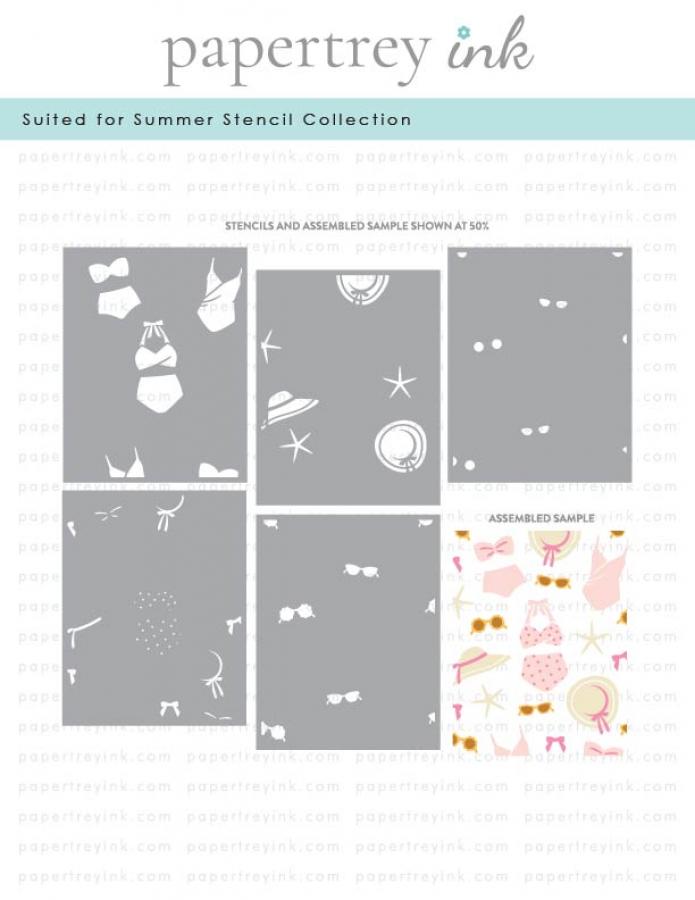 Suited for Summer Stencil Collection (set of 5)
