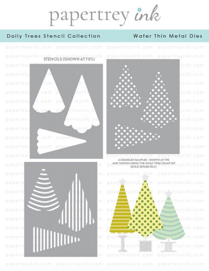 Doily Trees Stencil Collection (set of 2)