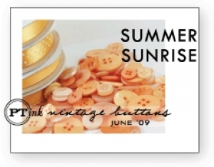 Summer Sunrise Vintage Buttons