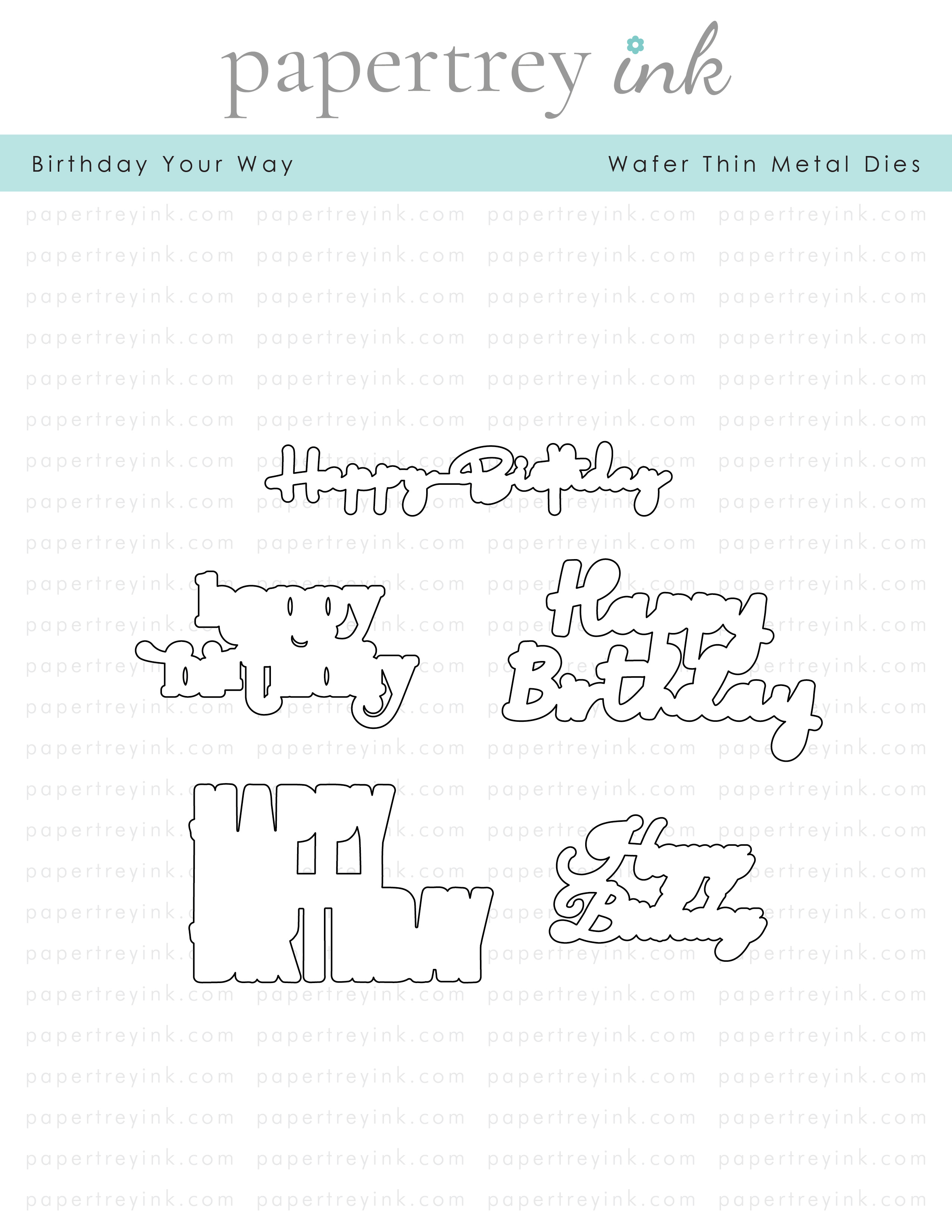 Papertrey Ink - Clear Photopolymer Stamps - Birthday Your Way