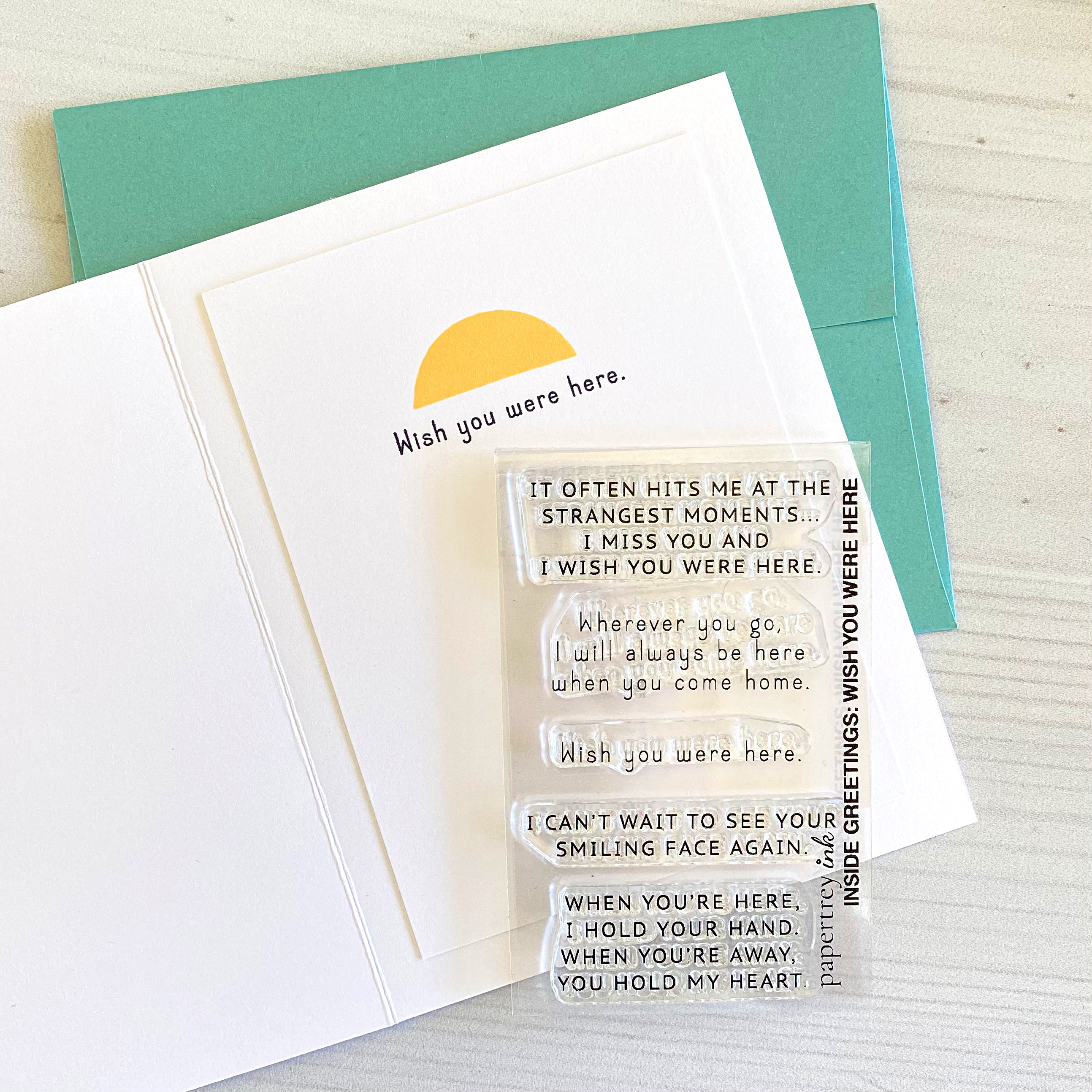 Inside Greetings: Wish You Were Here Mini Stamp Set