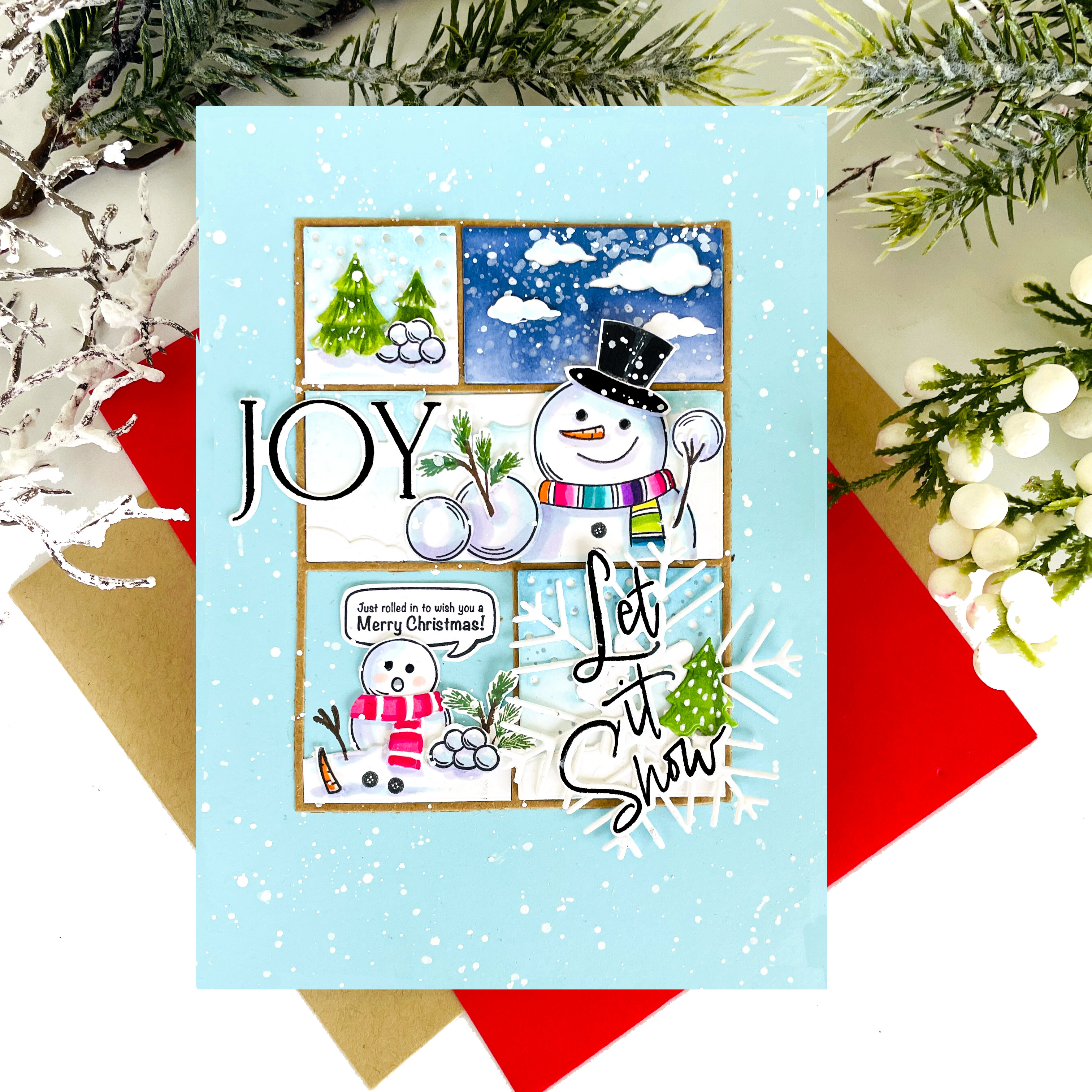 Shape Up Snowman Accessories Mini Stamp Set: Papertrey Ink