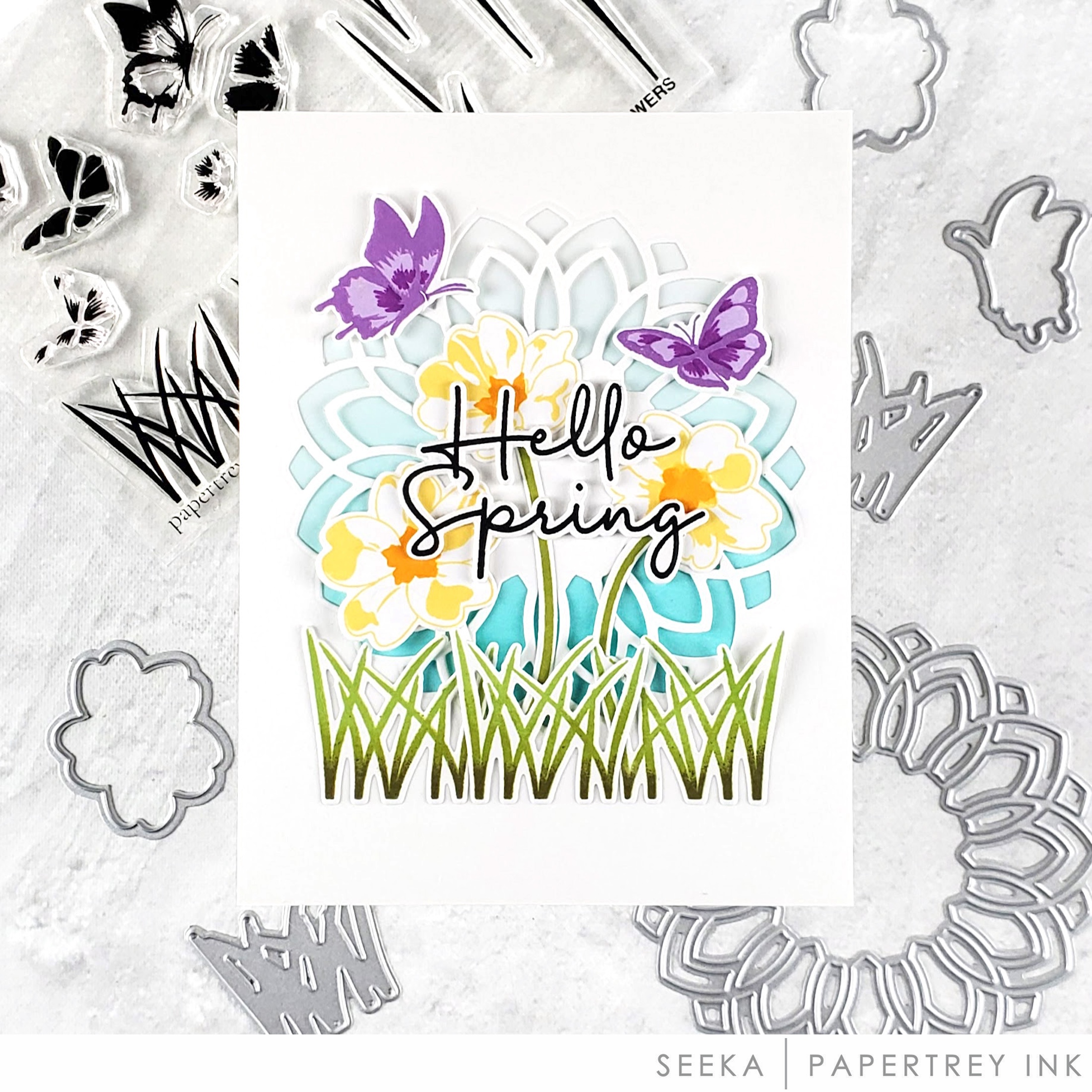 Flutter and Flowers Stamp Set