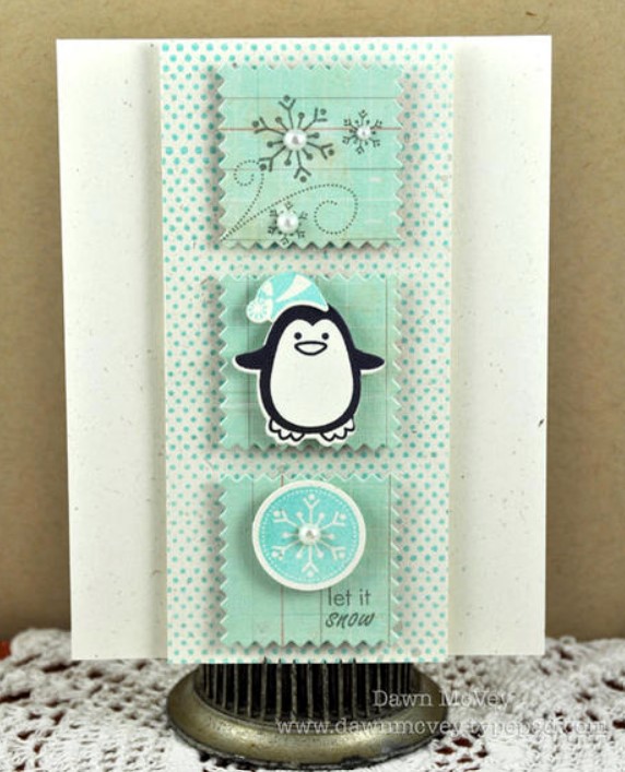 Winter Penguin Mini Stamp Set + Die Bundle