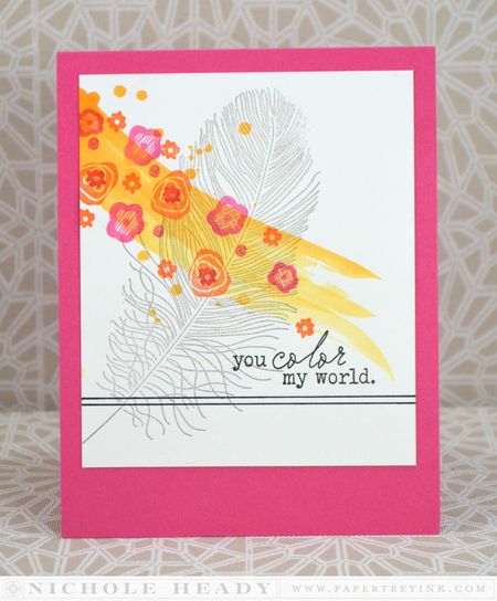 Feather Finery Stamp Set + Die Bundle