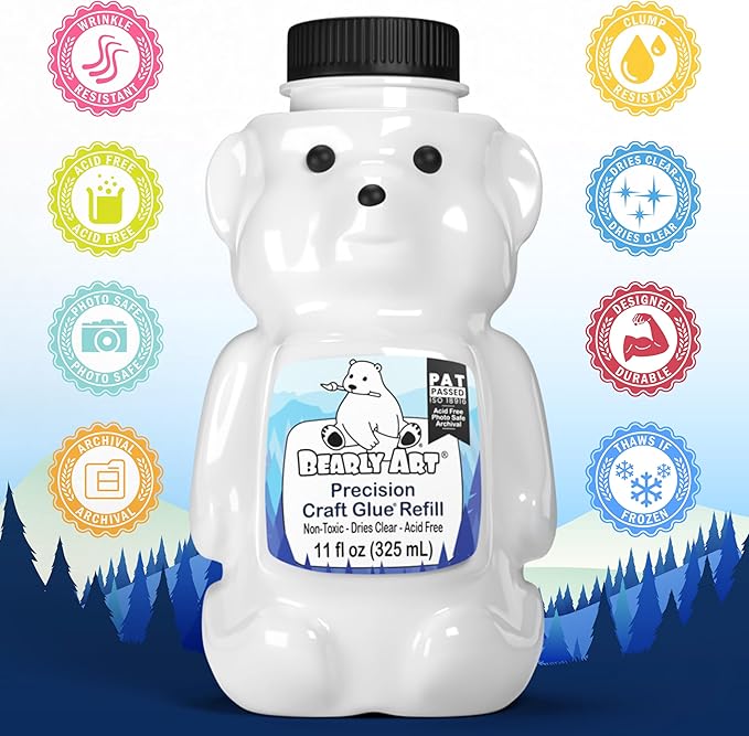 Bearly Art Precision Craft Glue - THE REFILL (11 OZ)