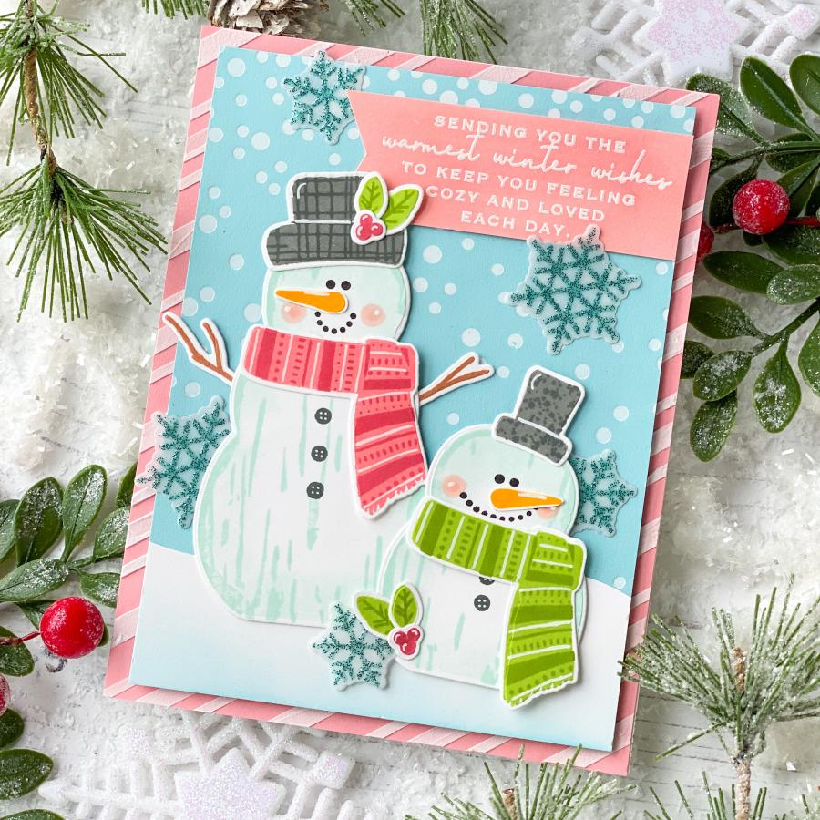 Shape Up Snowman Accessories Mini Stamp Set: Papertrey Ink