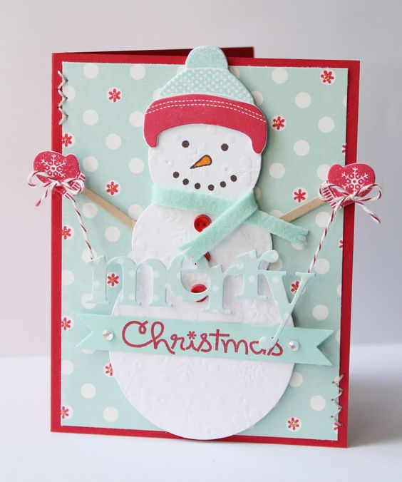 Go-To Gift Card Holder: Snowman Accessories Mini Stamp Set: Papertrey Ink