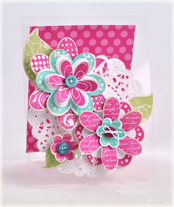 Papertrey Ink - Frilly Flowers Die Collection (set of 4)