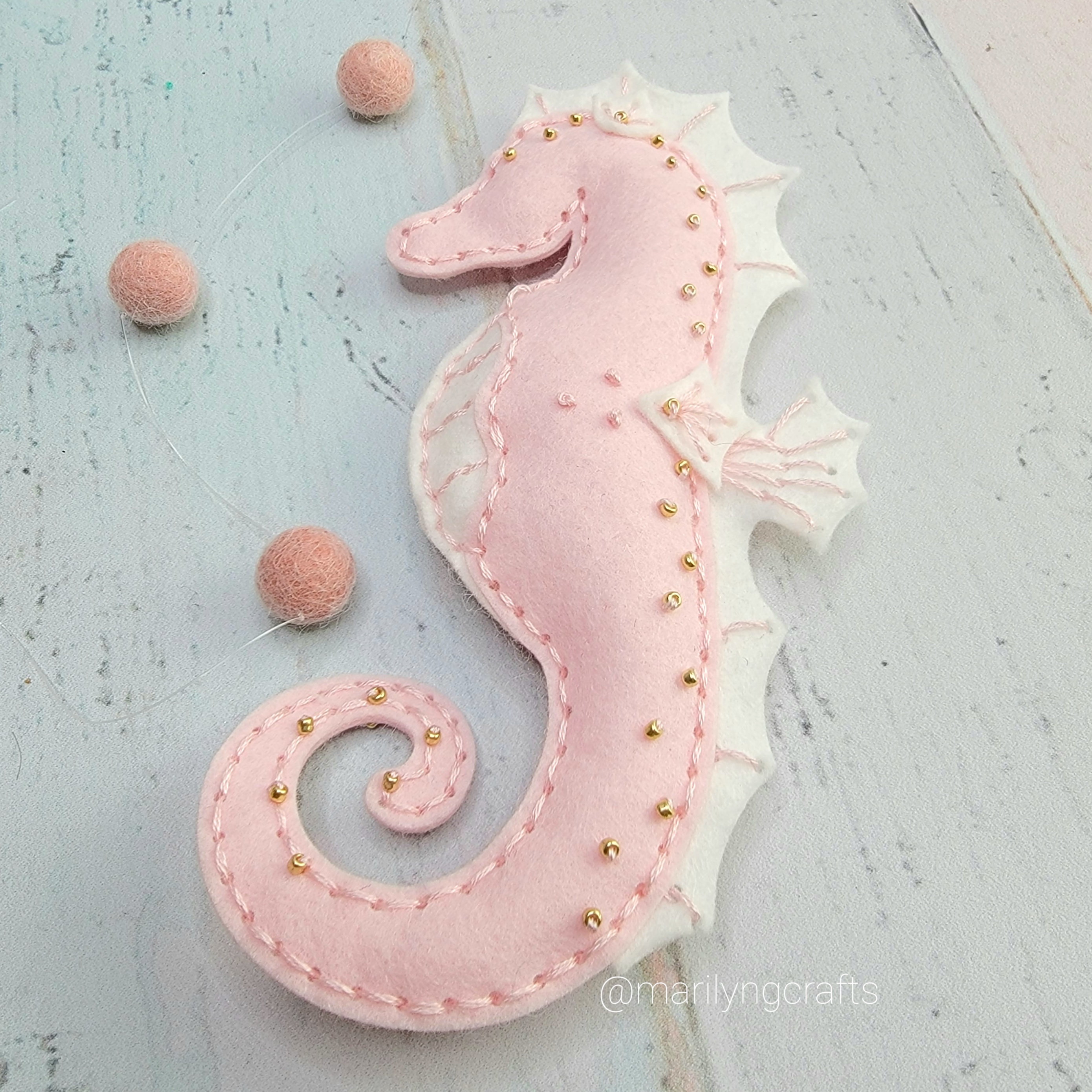 In Stitches: Plush Seahorse Die