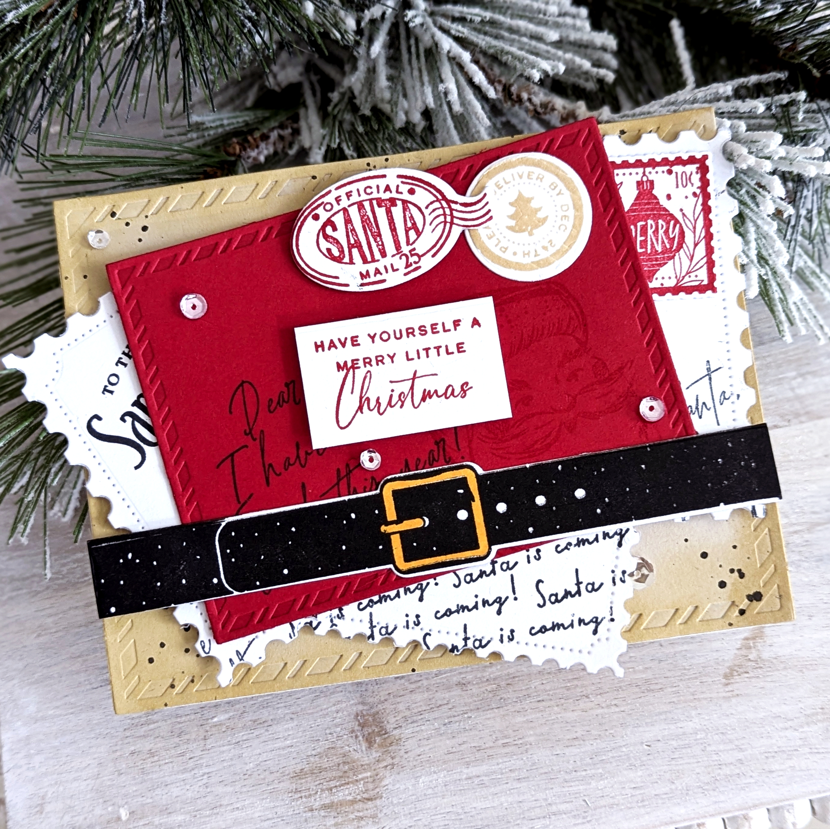 North Pole Mail: Postage Stamp Frame Post Card Die