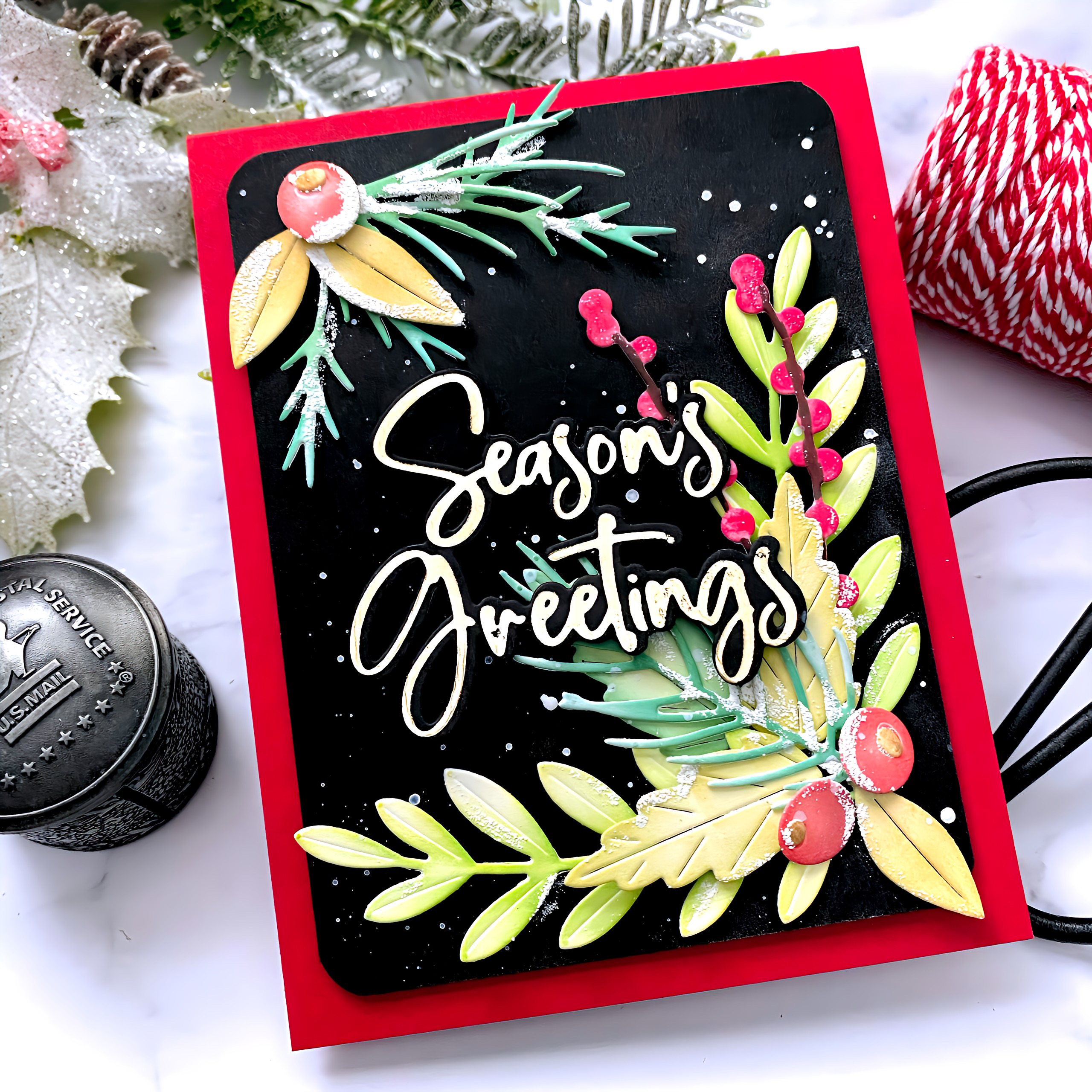 Season's Greetings Hot Foil Plate + Die