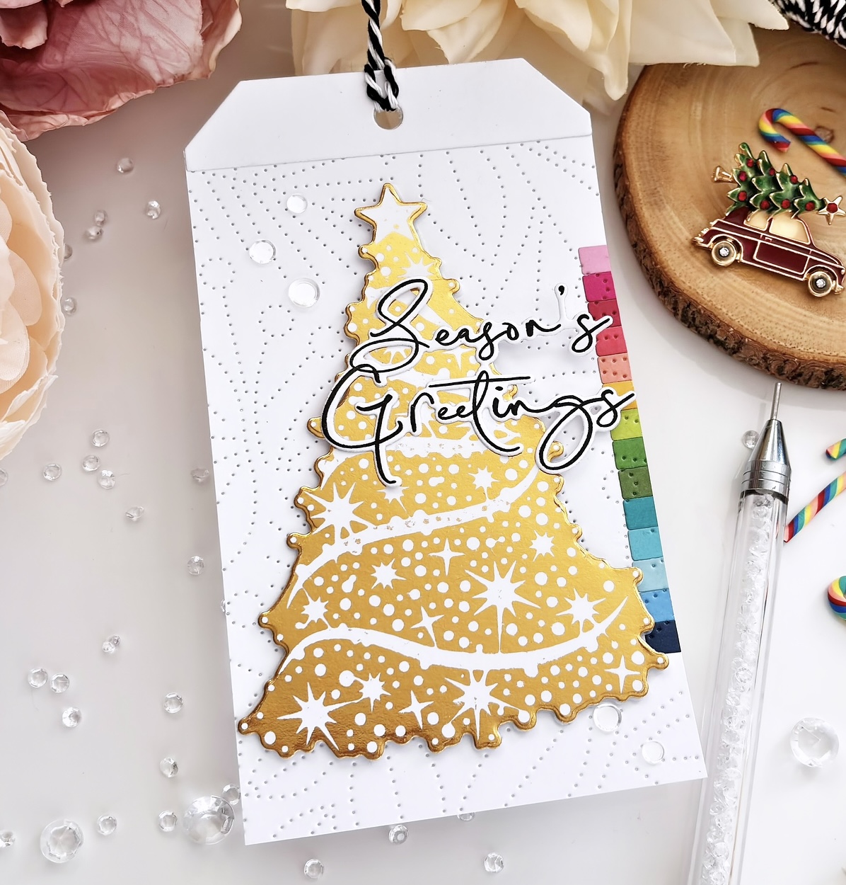 Sparkling Tree Hot Foil Plate + Coordinating Die