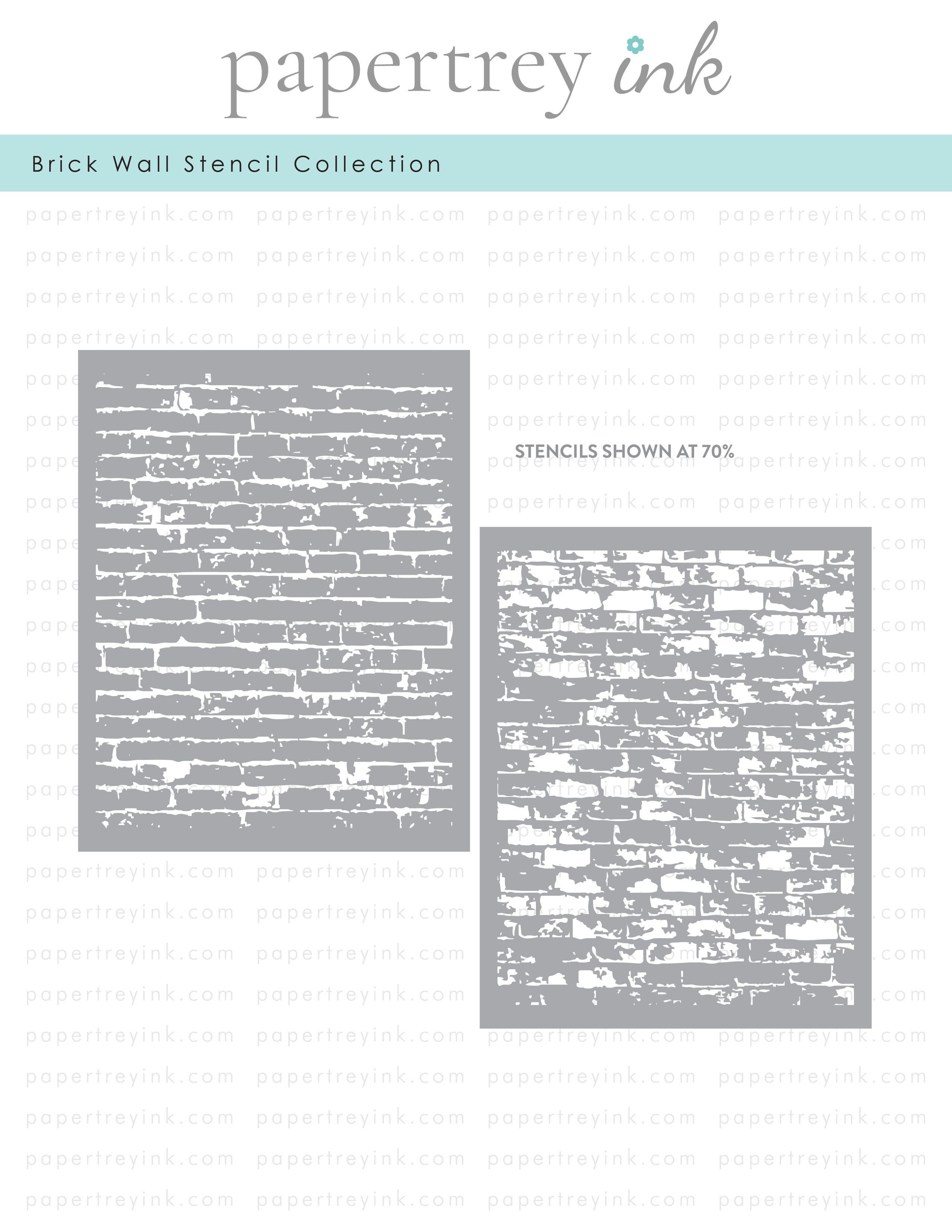 Brick Herringbone Stencils 13 x 18 (Two Pack) - Makely