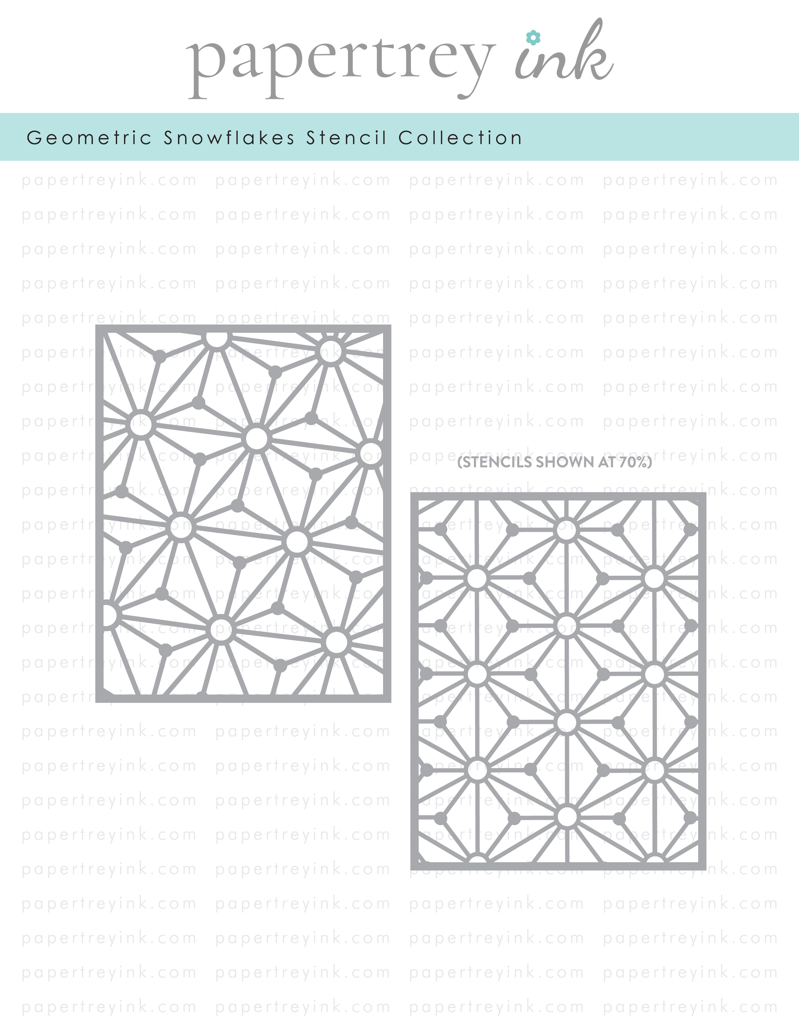 Geometric Snowflake Craft Stencil