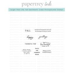 Larger than Life: Fall Sentiments Mini Stamp Set