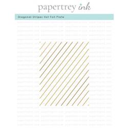 Diagonal Stripes Hot Foil Plate